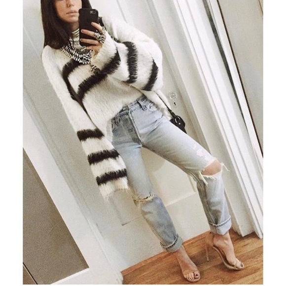 Striped Fuzzy Sweater - Picture 5 of 6